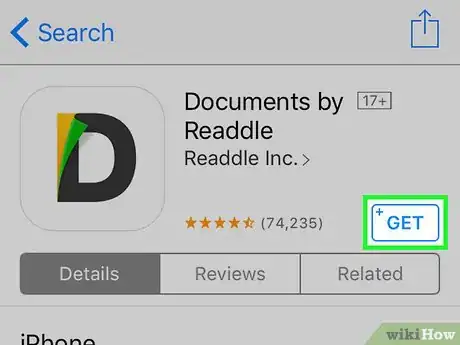 Step 1 从App Store下载Readle推出的“Documents”应用。