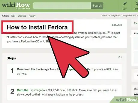 Step 2 安装Fedora。