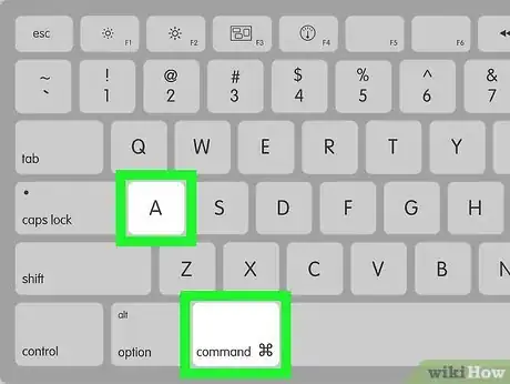 Step 3 同时按下⌘和A快捷键。