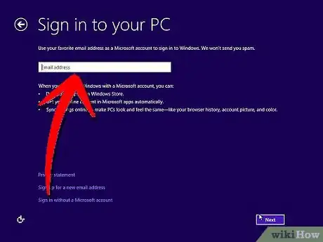 Step 5 使用Microsoft帐号或本地帐号登录你的PC。