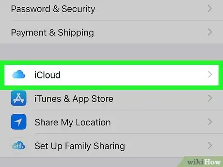 Step 3 点击iCloud。