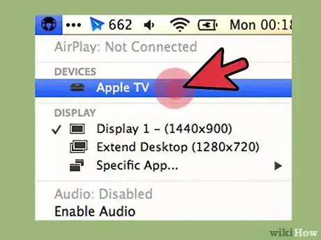 Step 5 从下拉列表中选择您的Apple TV。