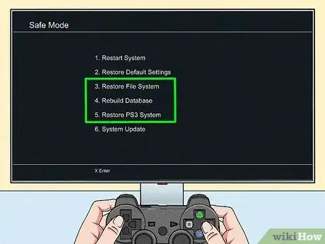 Step 9 使用安全模式来重置你的PS3。