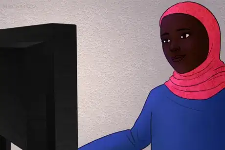 Hijabi Girl at Computer.png