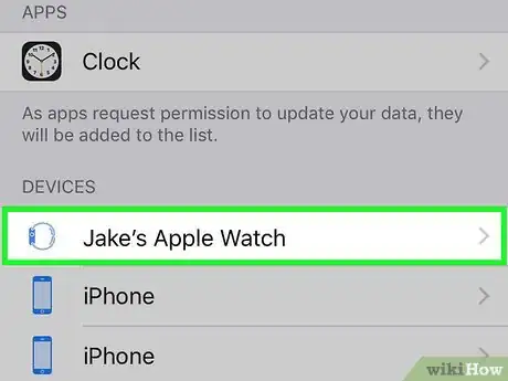 Step 5 点击“数据来源”选项卡中列出的Apple Watch。