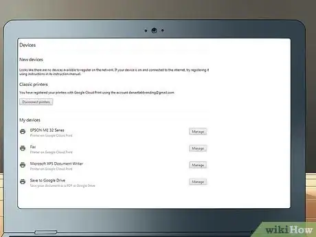 Step 8 点击你想要连接到Chromebook的打印机。