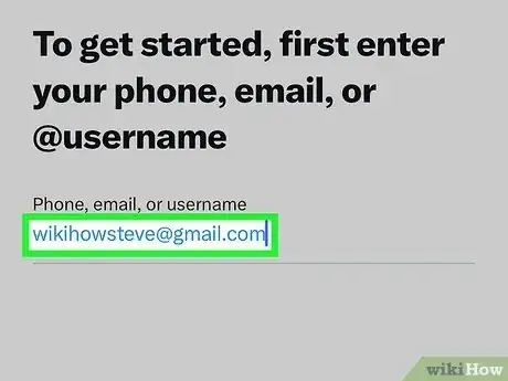 Step 3 输入你的手机、电子邮箱或用户名。