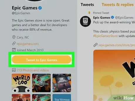 Step 1 Twitter 关注Epic Games公司的Twitter账号@EpicGames。...