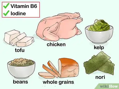 Step 1 经常食用富含维生素B和碘的食物。