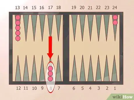 Step 5 3颗棋子放到8号三角形。