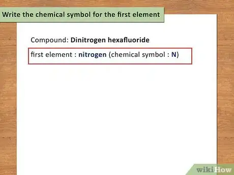 Step 2 写出第一个元素的化学符号。