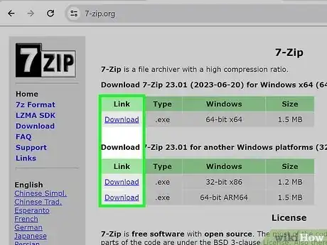 Step 2 下载并安装7-Zip。