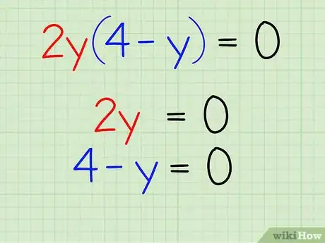 Step 4 设括号内和括号外的因式等于零。