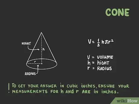 Step 3 圆锥的体积公式v = (1/3)hπr2。