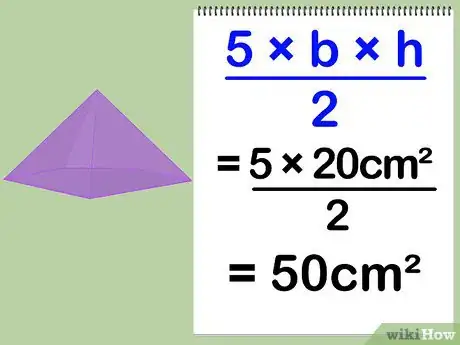 Step 3 这个积乘以 5/2，这样得到侧面积。