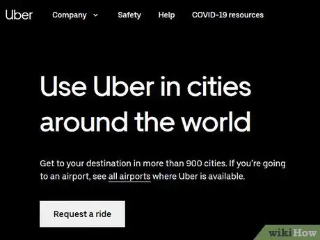 Step 1 在网络浏览器里打开Uber cities...