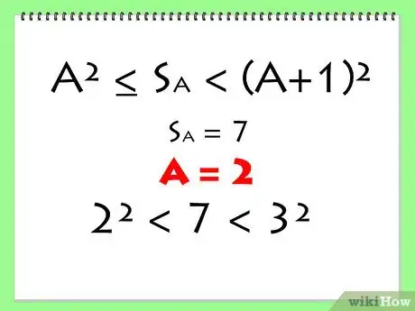 Step 5 看Sa这一对数（本例中Sa=7），要找出其平方根。