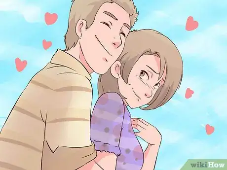 Step 3 把脸靠近他。
