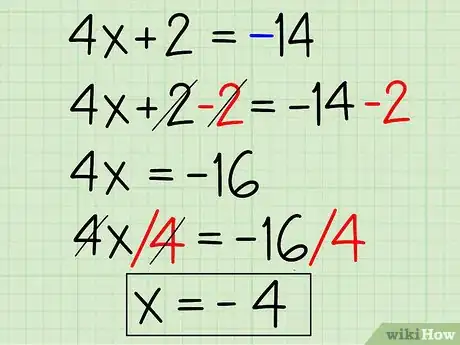 Step 4 去除绝对值符号并改变等式另一边数值的符号。