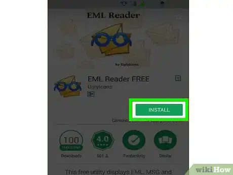 Step 1 下载免费的EML阅读器（如：“EML Reader FREE”）应用程序。