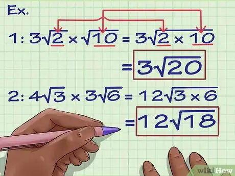 Step 2 求根号下数字的积。