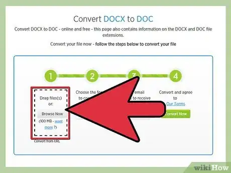 Step 2 将你想要进行转换的DOCX文件上传。