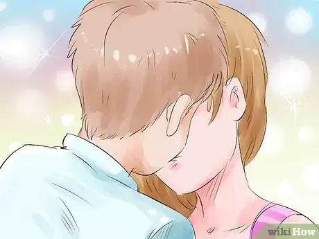 Step 1 头微微倾斜，这样鼻子就不会碰到彼此。