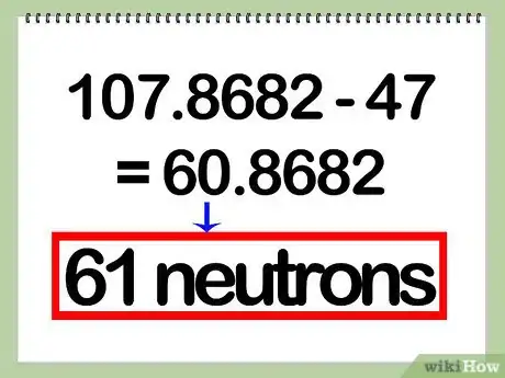 Step 3 从原子数中减去原子量。