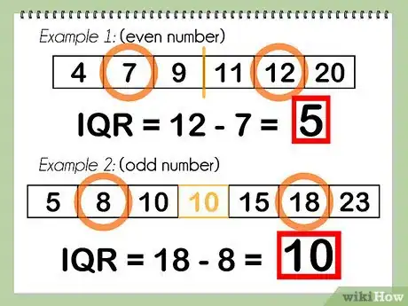 Step 5 把Q3 - Q1，得到四分位差。