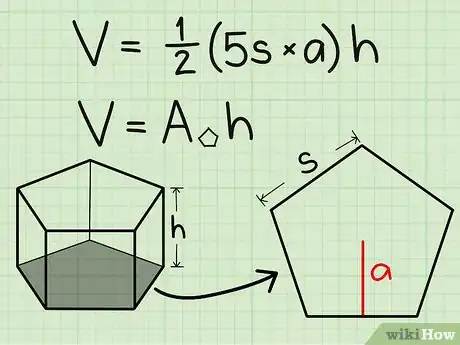 Step 1 写出正五棱柱体积公式：V = [1/2...