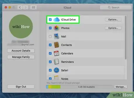 Step 14 如果你想在iCloud上存储文件和文档，请勾选“iCloud Drive”旁边的复选框。