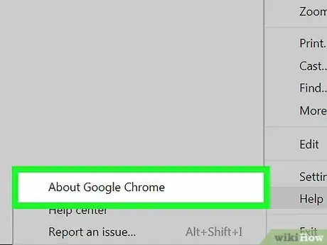 Step 4 点击关于Google Chrome。