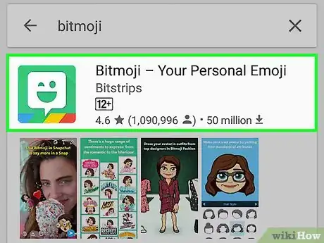 Step 4 点击搜索结果中的Bitmoji – 你的人物表情符号。