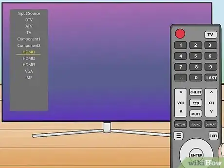 Step 3 使用电视遥控器在电视上选择HDMI信号源。