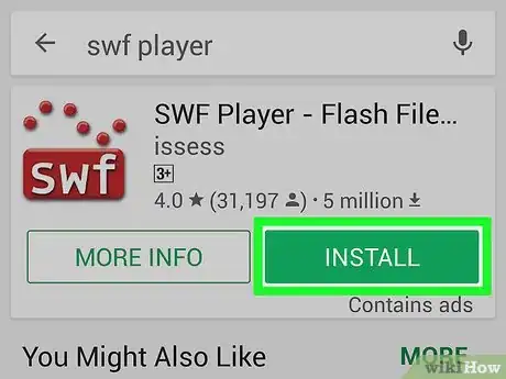 Step 1 从Google Play商店下载SWF播放器。