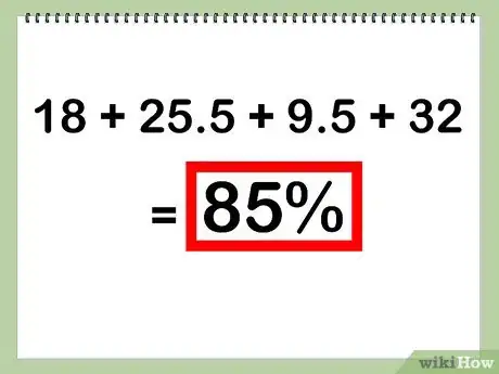 Step 4 把数字相加来求得你班上的比例。