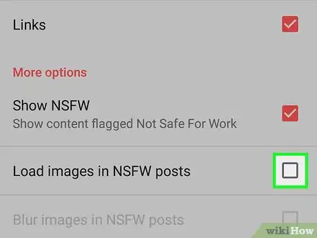 Step 11 选中“在NSFW帖子中加载图像”（可选）旁边的方框。