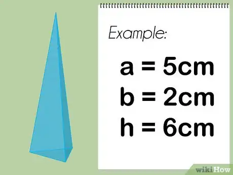 Step 1 查看其表面积公式：SA = (1/2 * a * b) + (3/2 * b * h)