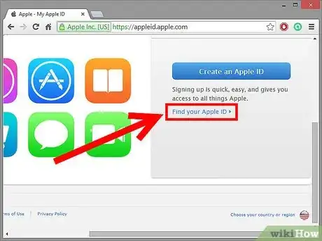 Step 2 点击“找回您的 Apple ID”链接。