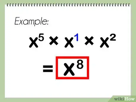 Step 4 计算没有指数的数字或变量的乘法。