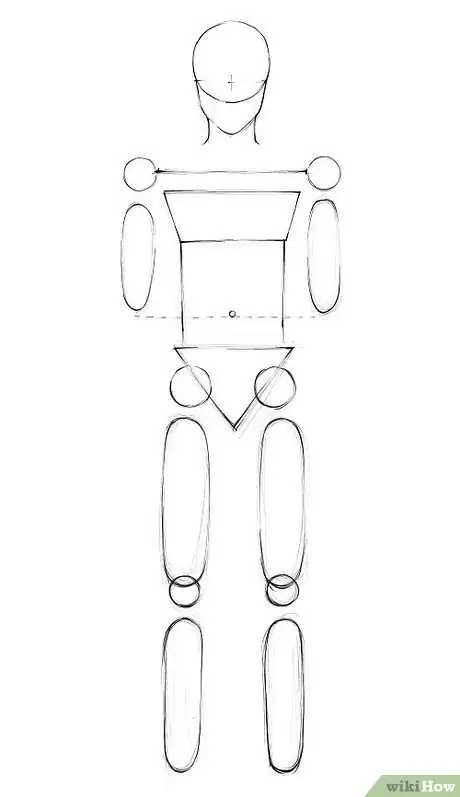 Step 11 再画两个椭圆，在膝盖下面作为小腿（胫部）  