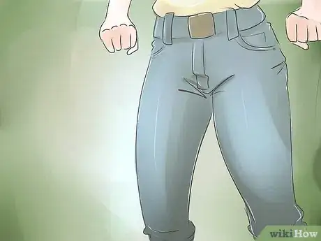 Step 2 穿紧身牛仔裤。