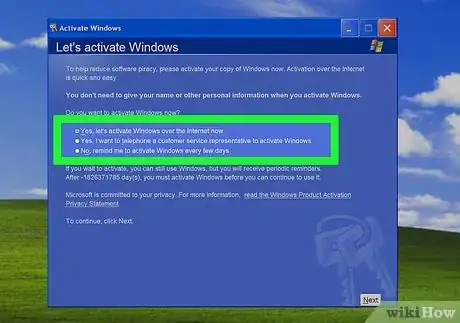 Step 27 选中“通过Internet激活Windows”选项。