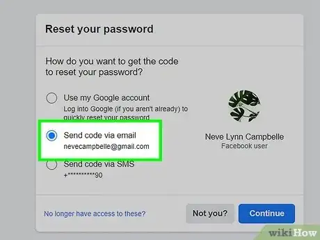Step 5 尝试用另一种联系方法来登录旧帐户。