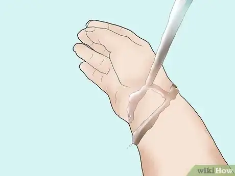 Step 4 把身体部分弄湿。