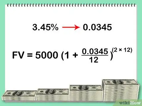 Step 1 将要用到的数字代入到公式中。