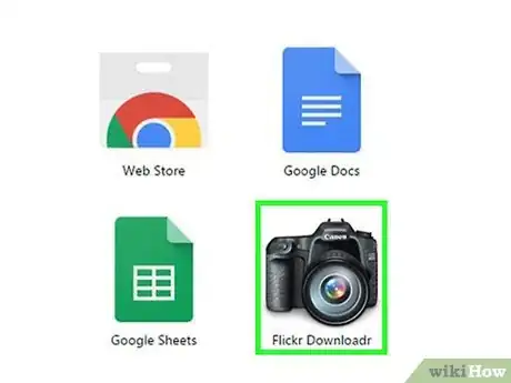 Step 2 在Chrome浏览器里打开“Flickr Downloader”。