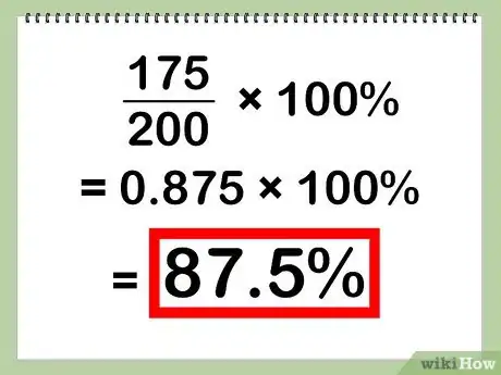 Step 4 确定分数的百分比。