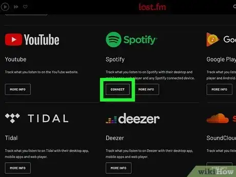 Step 4 往下滚动，点按“Spotify”底下的连接。