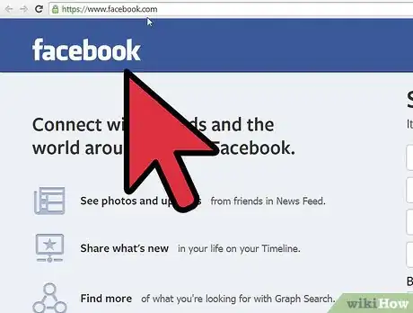 Step 1 打开Facebook主页。